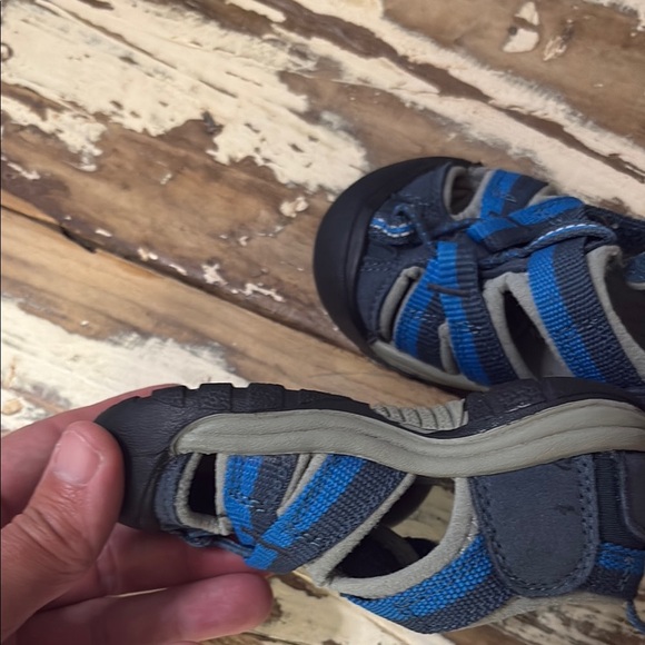 Keen Blue and Gray Outdoor Sandals with Protective Toe - Picture 3 of 10